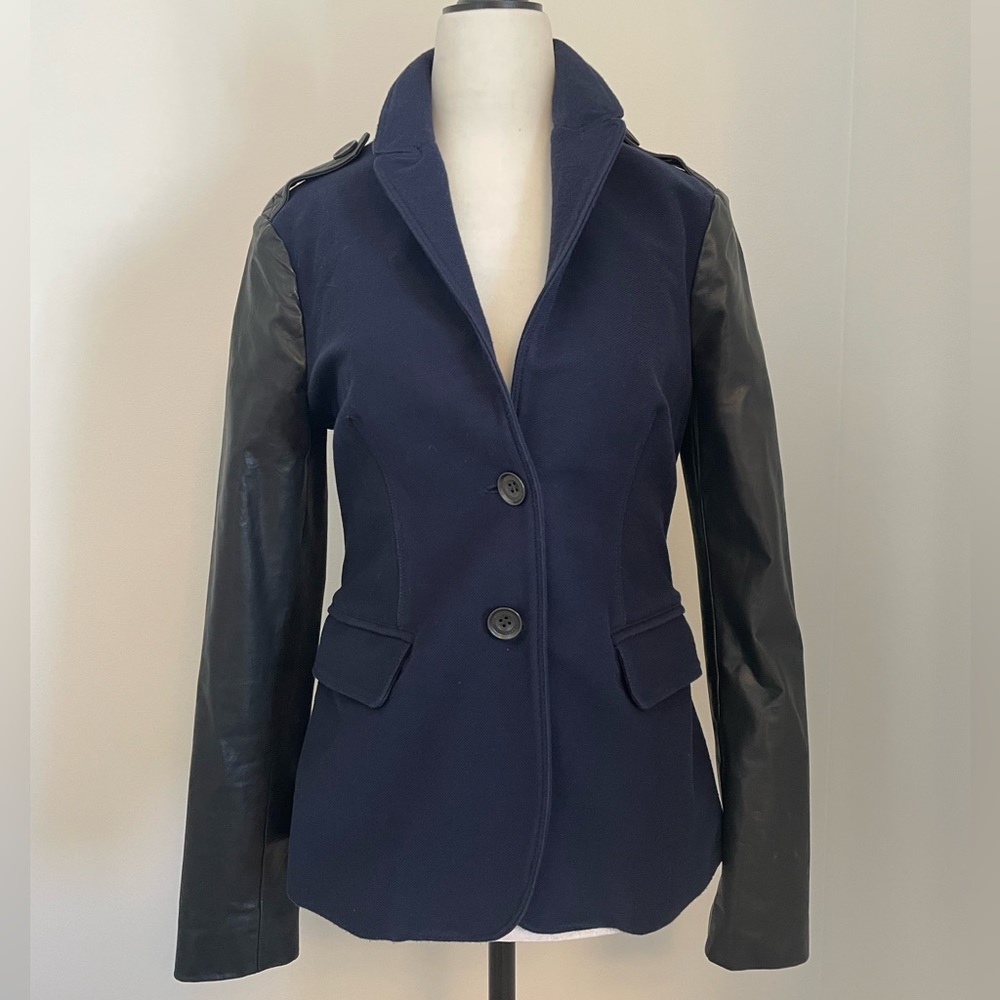 Burberry leather and wool jacket